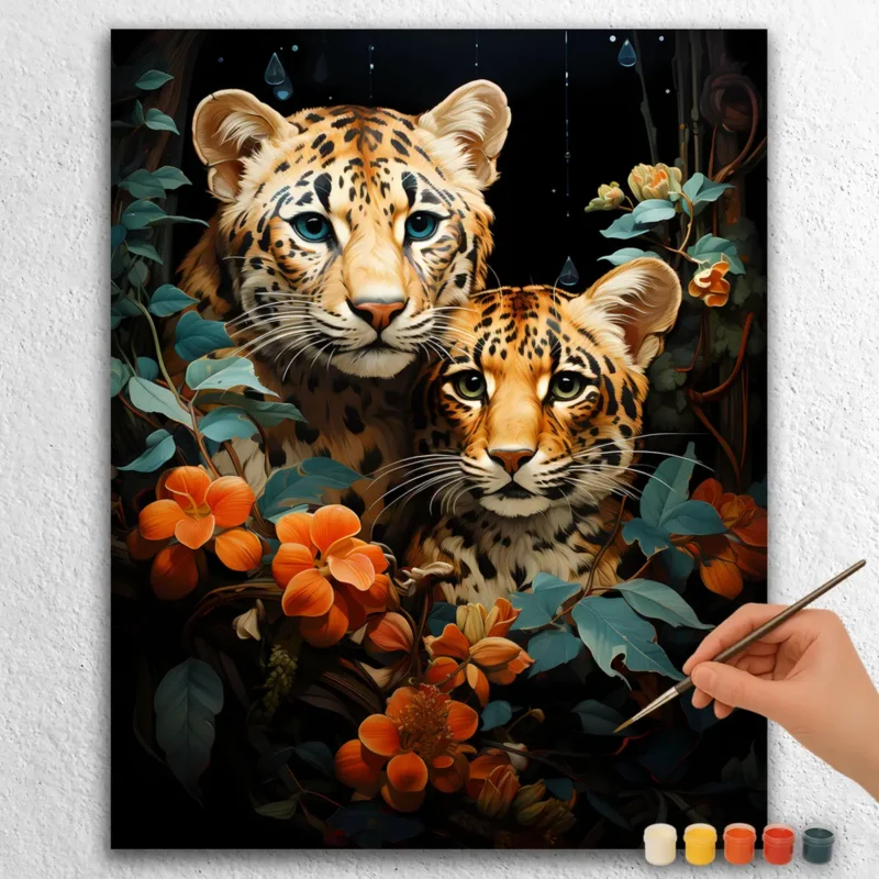 Cute Jungle 51019 Cute Leopards in Jungle