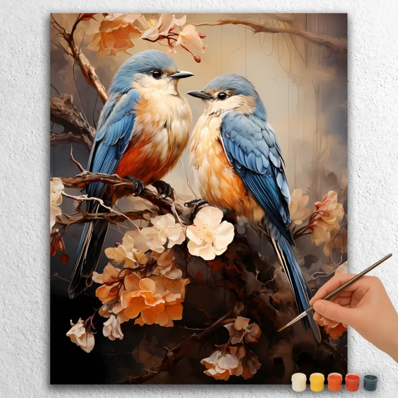 Cute Woodland 201114 Cute Woodland Sparrow Couple