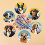 Cute dog coasters DIY paint by numbers (2) Cute Dogs Custom Drink Coasters - DIY Paint by Numbers