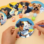 Cute dog coasters DIY paint by numbers (5)