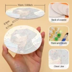 Cute dog coasters DIY paint by numbers (7) Cute Dogs Custom Drink Coasters