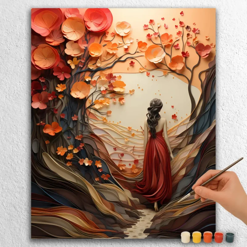 Earthy Elements Spring 91273 Majestic Woman and Flowers