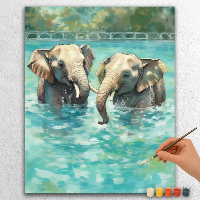 Elephants 151284 Elephants in Water