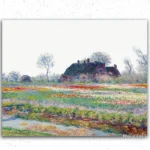 House in Colorful Fields - Claude Monet