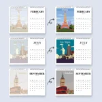 Paint By Numbers Calender Cities 2025 CLP002 (16) Calendar 2025 with City Views - Paint by Numbers