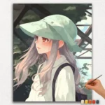 Paint By Numbers - DIamond Painting Ver PNV (44) Girl with Cap Anime