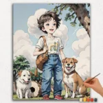 The Boy and Dogs Anime