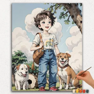 The Boy and Dogs Anime