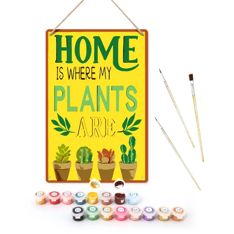 02 Home Plants DIY Metal Poster