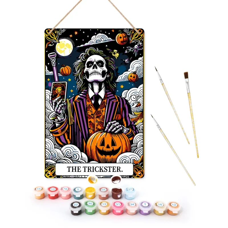 02 Trickster Halloween DIY Metal Poster