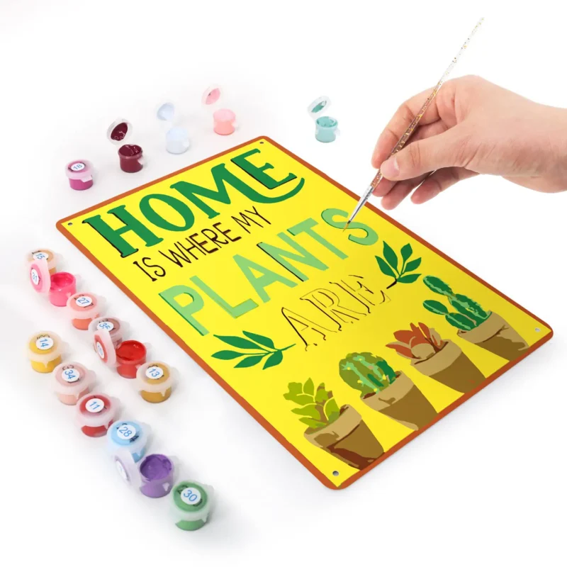 Home Plants DIY Metal Poster