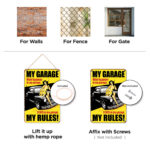 11 My Garage My Rules - DIY Metal Poster