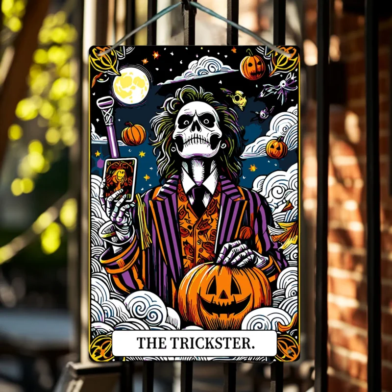 Trickster Halloween DIY Metal Poster