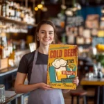 15 Cold Beer Best in Town DIY Metal Poster