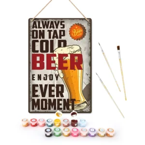 Beer Every Moment DIY Metal Poster
