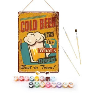 Cold Beer Best in Town DIY Metal Poster