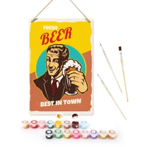 DIY Metallposter 'Frisches Bier'