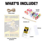 My Garage My Rules - DIY Metal Poster