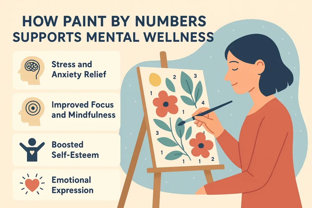 Benefits of Paint by Numbers for Mental Wellness 3 - Paint by Numbers How Paint by Numbers Supports Mental Wellness