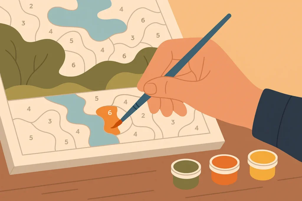 Benefits of Paint by Numbers for Mental Wellness 9 - Paint by Numbers Paint on your kit.