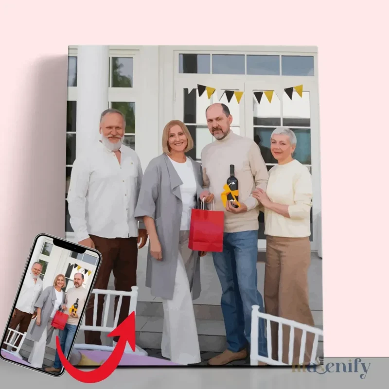 Custom Family Portrait - Paint by Numbers Kit: Your Family’s Legacy in Art