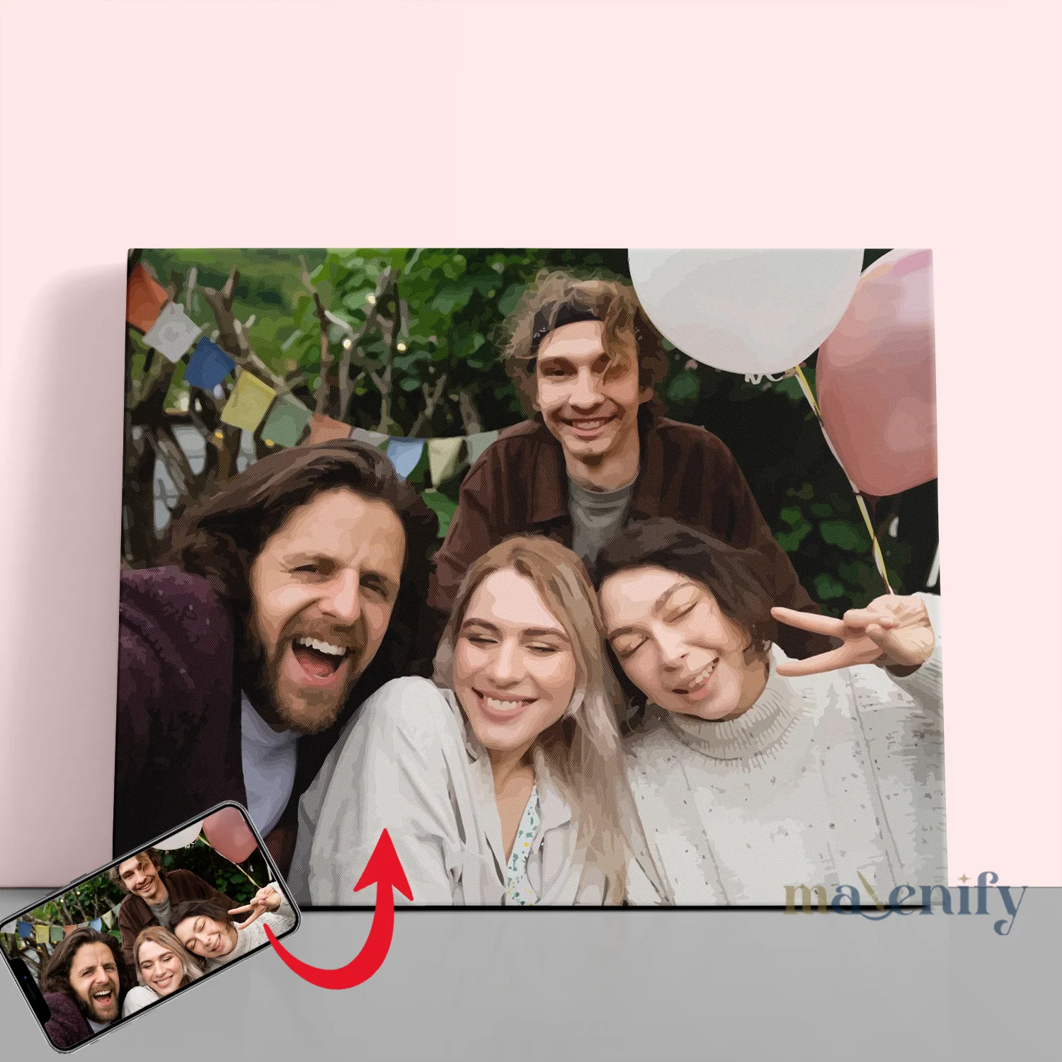 Personalisiertes Familienporträt – Malen-nach-Zahlen-Set: Das Erbe Ihrer Familie als Kunstwerk 1 - Paint by Numbers Personalized Family Portrait - Paint by Numbers Kit