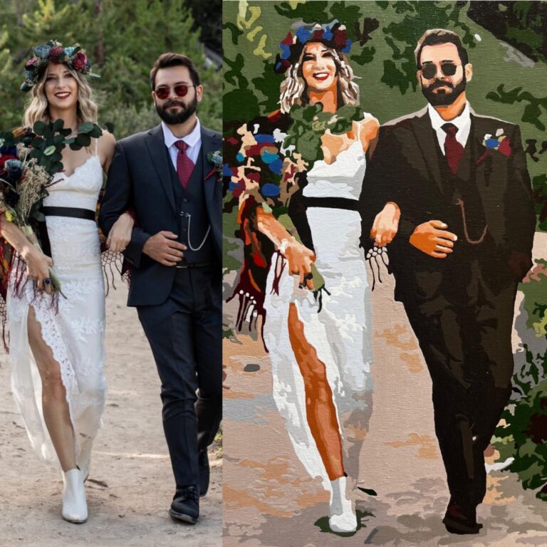 Personalisiertes Hochzeitsporträt – Verwandeln Sie Hochzeitserinnerungen in Kunstwerke photo review