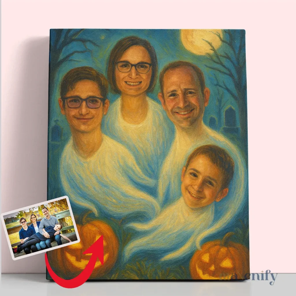 From Family Photo to Phantom Portrait: Create Your Own Spooky Masterpiece 4 - Paint by Numbers 94156 Paint by numbers Diamond Painting webp