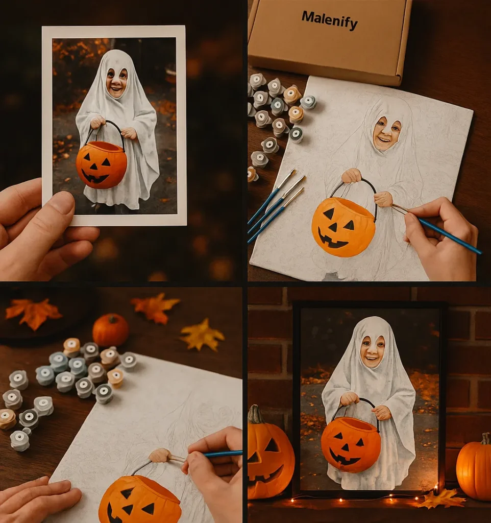 From Photo to Phantom: My Journey Creating a Custom Halloween Paint-by-Numbers Masterpiece 3 - Paint by Numbers Custom Paint by numbers